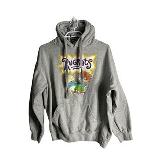 Nickelodeon x Rugrats Gray Graphic Print Sweatshirt Hoodie